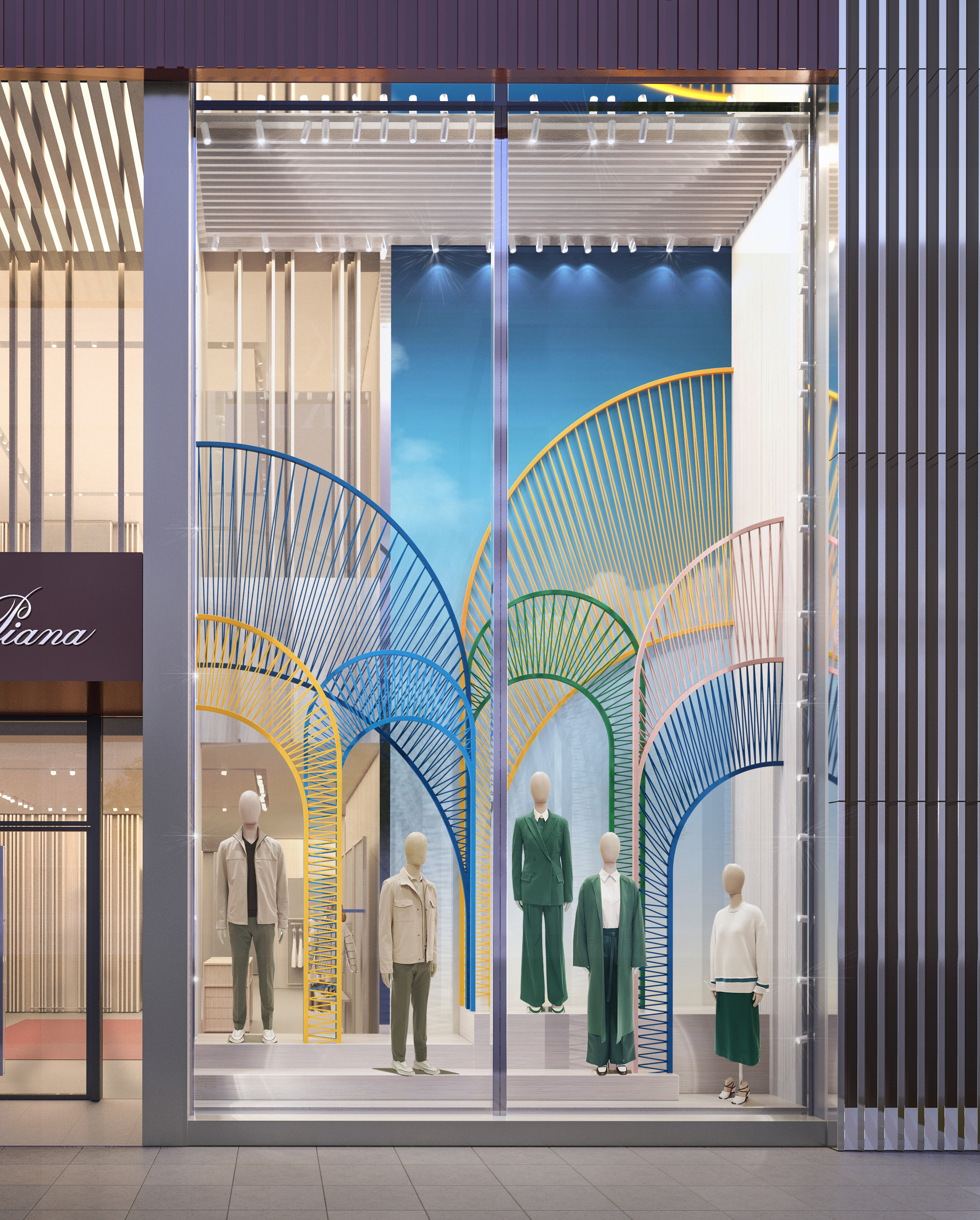 Loro Piana Ginza Flagship Store Windows Visualization
